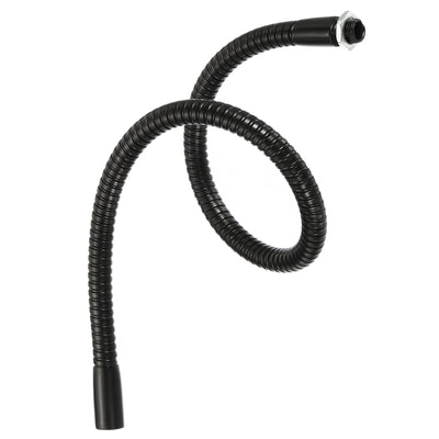 Harfington 35cm/13.7" Microphone Gooseneck, M10 Fine Thread Metal Universal Hose Flexible Arm Gooseneck Tube Extension for Multifunction DIY, Black