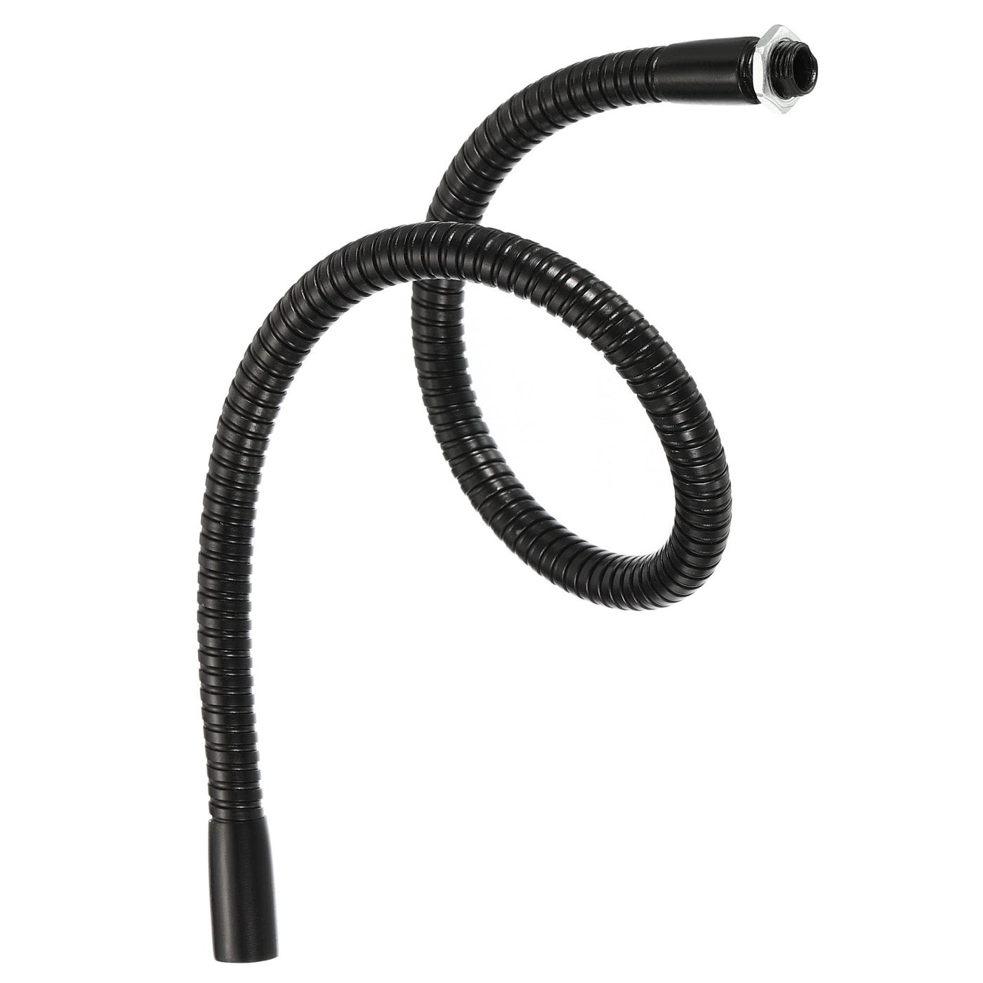 Harfington 40cm/15.7" Microphone Gooseneck, M10 Fine Thread Metal Universal Hose Flexible Arm Gooseneck Tube Extension for Multifunction DIY, Black