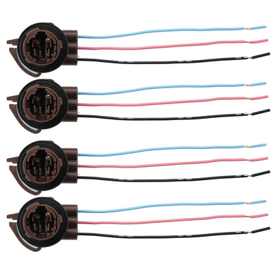 Harfington 4pcs 3157 Pigtail Socket Wire Wiring Harness Adapter Connector for Car LED Headlight Tail Light Turn Signal Light Retrofit