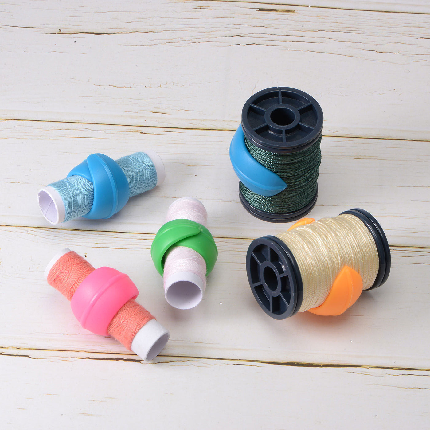Harfington 20pcs Sewing/Embroidery Machine Thread Spool Savers No Loose Ends, Orange
