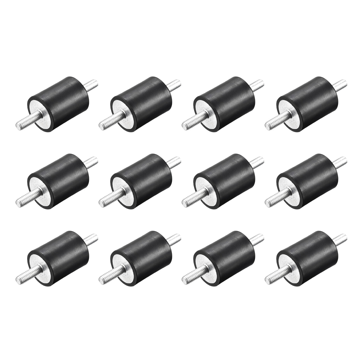 uxcell Uxcell M6x18mm Rubber Mounts, 12pcs Anti Isolator Studs Shock Absorber Male, 8x8mm