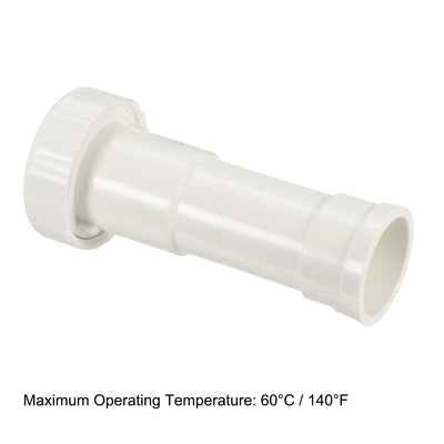 Harfington Flanged Tailpiece, PVC Plastic Direct Connect Tube for Kitchen Bathroom Tubular Drain Pipe Connections