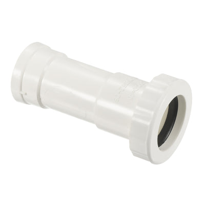 Harfington 1.57" ID x 4.7" L Flanged Tailpiece, PVC Plastic Direct Connect Tube for Kitchen Bathroom Tubular Drain Pipe Connections, White