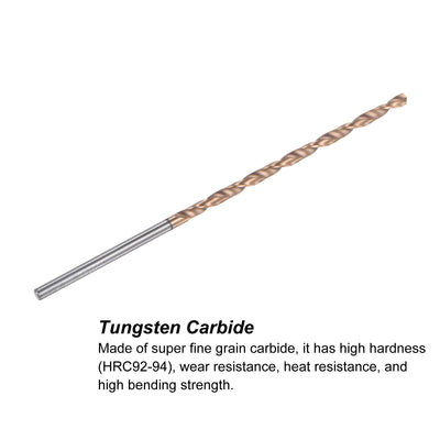 Harfington Uxcell 2.9mm Dia 100mm Length Titanium Coated K35 Tungsten Carbide Twist Drill Bit