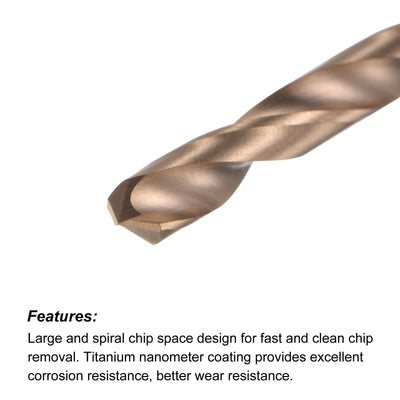 Harfington Uxcell 4.4mm Dia 100mm Length Titanium Coated K35 Tungsten Carbide Twist Drill Bit
