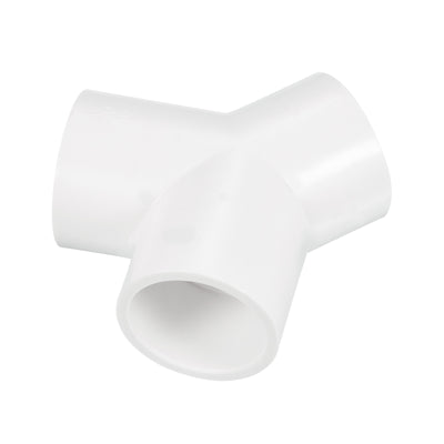 Harfington 32mm PVC Pipe Fittings 3 Way Y Shape Water Joint Connectors Adapters