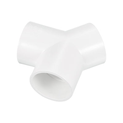 Harfington 50mm PVC Pipe Fittings 3 Way Y Shape Water Joint Connectors Adapters