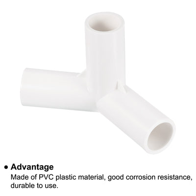 Harfington 20mm PVC Pipe Fittings 3 Way Elbow Water Joint Connectors Adapters