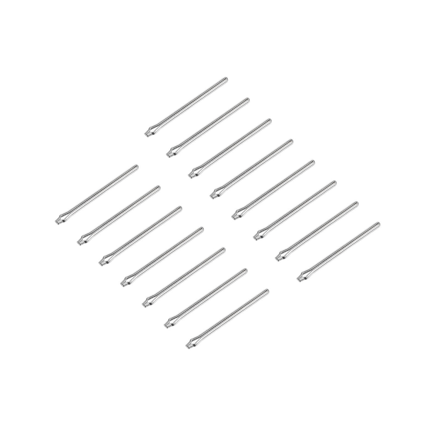 Uxcell Uxcell 15Pcs 27mm Watch Band Link Cotter Pin, Stainless Steel 1mm Dia. Silver Tone