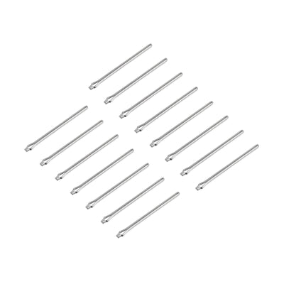Harfington Uxcell 15Pcs 15mm Watch Band Link Cotter Pin, Stainless Steel 0.9mm Dia. Silver Tone