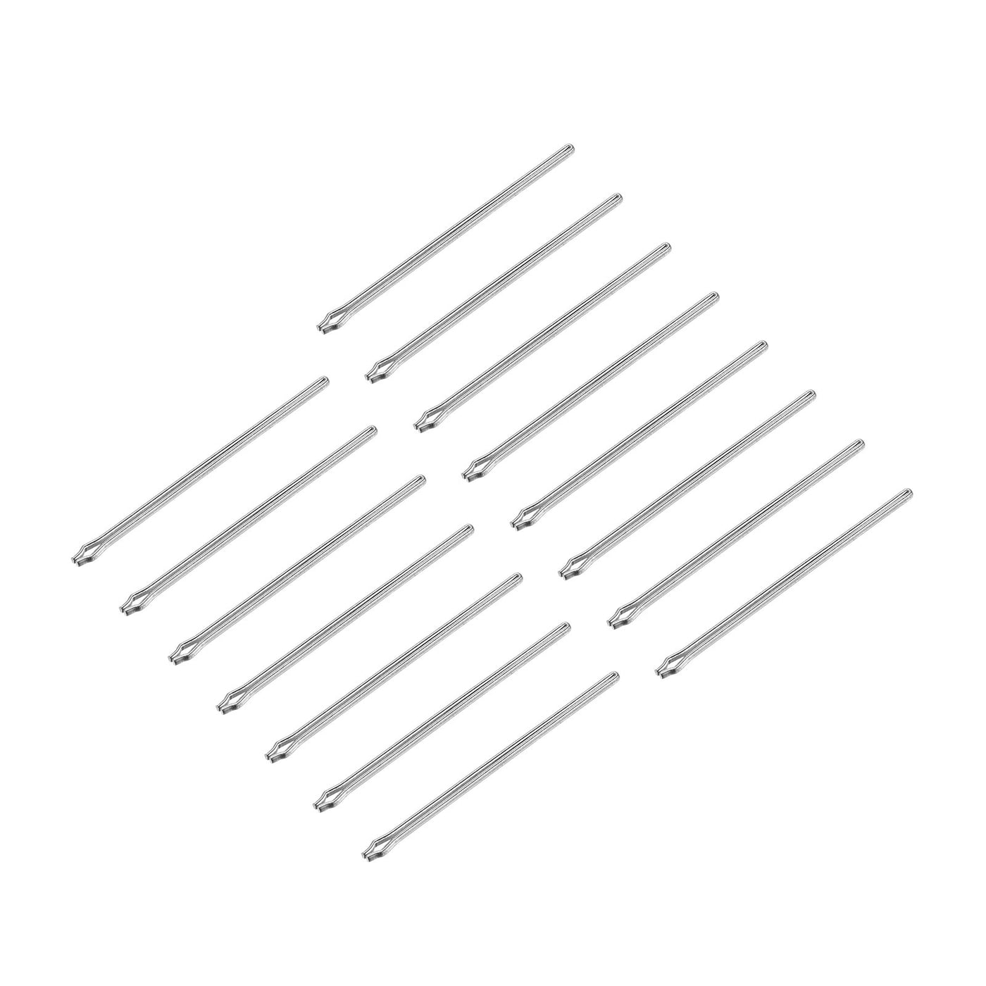 Uxcell Uxcell 15Pcs 15mm Watch Band Link Cotter Pin, Stainless Steel 0.9mm Dia. Silver Tone