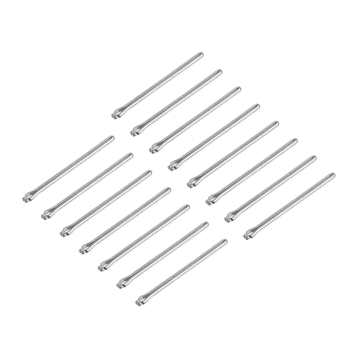 Uxcell Uxcell 15Pcs 15mm Watch Band Link Cotter Pin, Stainless Steel 0.9mm Dia. Silver Tone