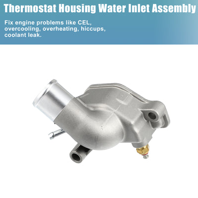 Harfington 1338001 Engine Coolant Thermostat Housing Assembly for Opel for Vauxhall Corsa MERIVA Signum Tigra Vectra Zafira 1.8 16V 24456401 6338005 6338017