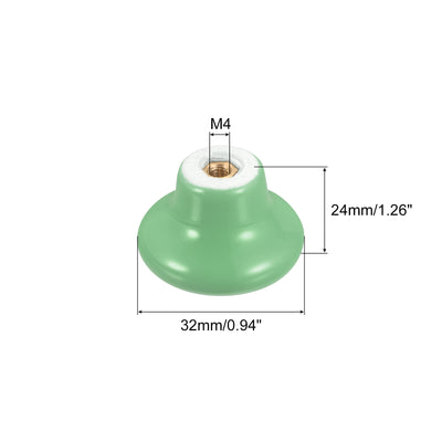 Harfington Uxcell Ceramic Drawer Knobs 10pcs Mushroom Shape Pulls 0.94"x1.26" for Dresser(Green)