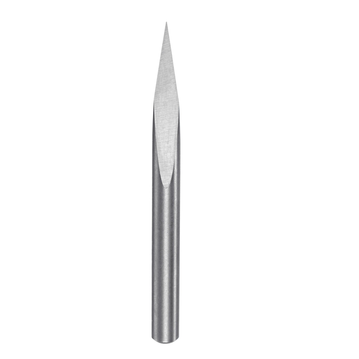 Harfington 3.175mm Shank 0.1mm Tip 20 Degree Carbide 3 Flutes Wood Engraving CNC Bit