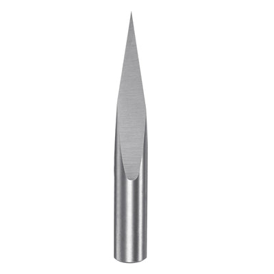 Harfington 6mm Shank 0.1mm Tip 20 Degree Carbide 3 Flutes Wood Engraving CNC Bit