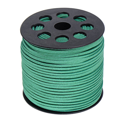 Harfington Faux Suede Cord 2.4mm 100 Yards Microfiber Beading Crafting String, Medium Green
