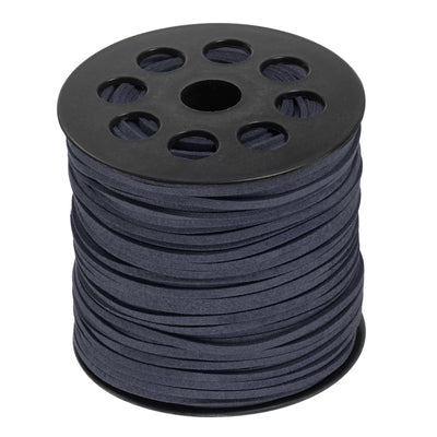 Harfington Faux Suede Cord 2.4mm 100 Yards Microfiber Beading Crafting String, Black Coral
