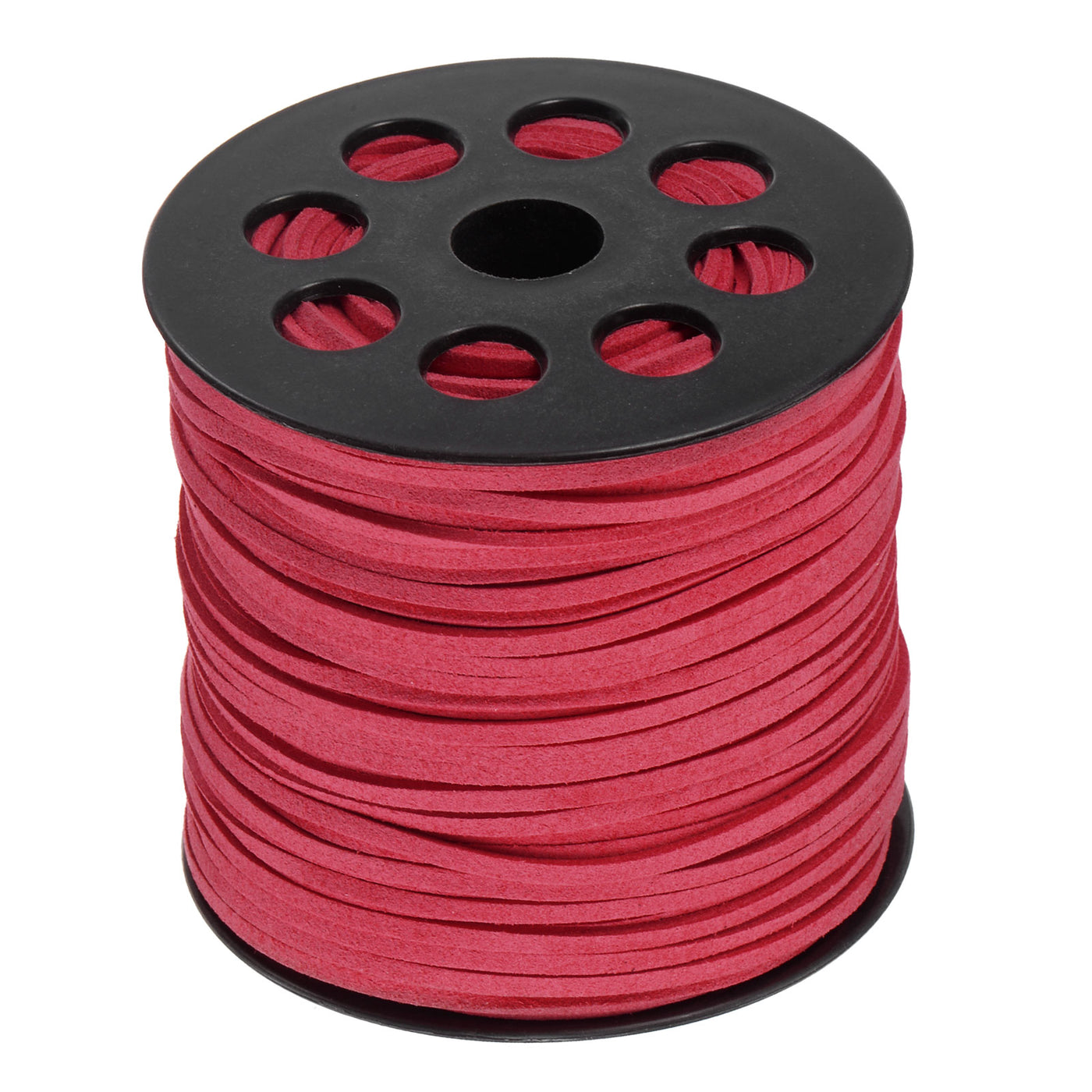 Harfington Faux Suede Cord 2.4mm 100 Yards Microfiber Beading Crafting String, Red