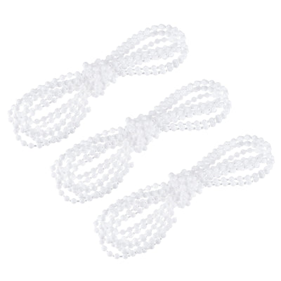 Harfington Uxcell 2.19 Yards Blinds Beaded Chain 3Pcs Roller Shade for Window Repair Parts, White