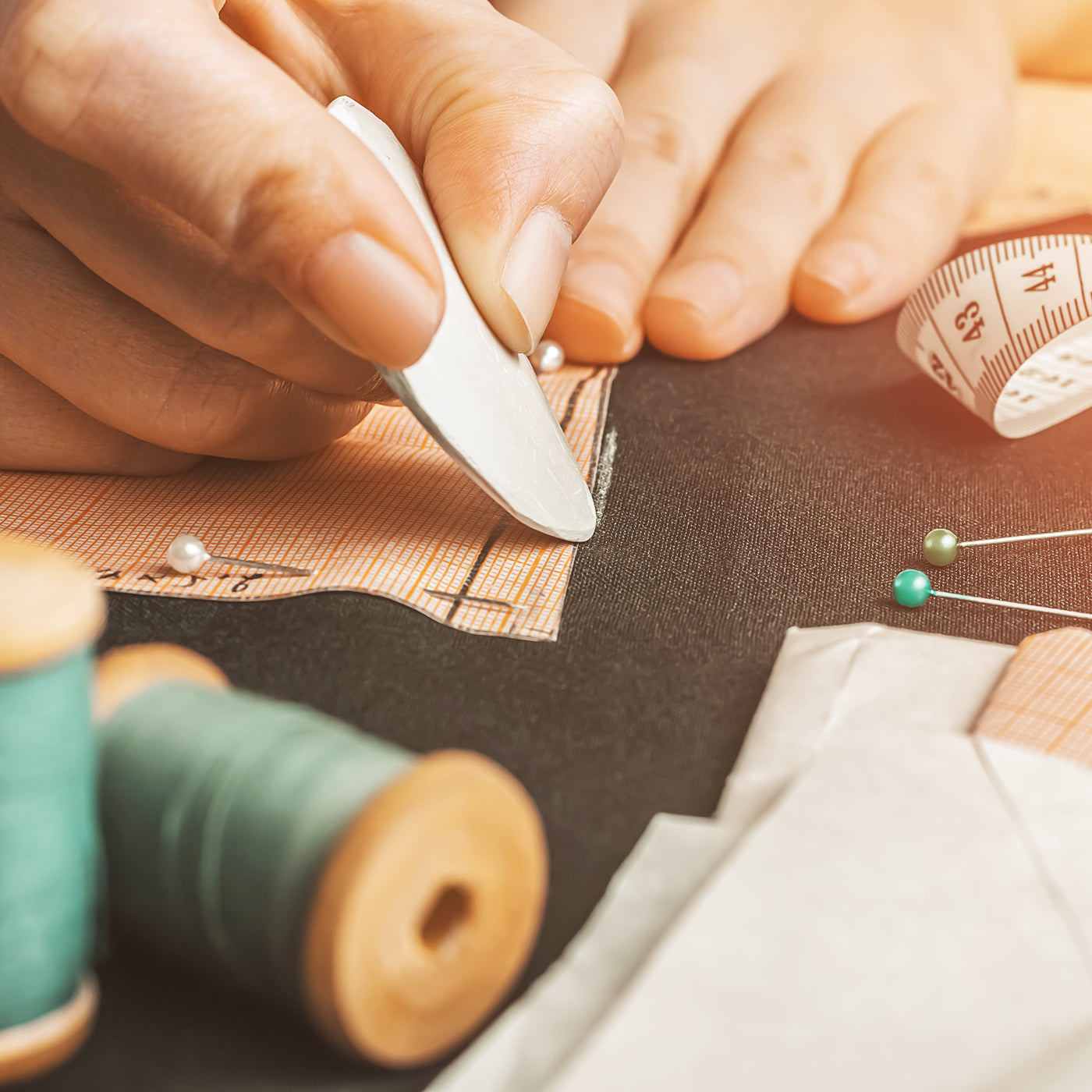 Harfington 3pcs Sewing Fabric Pencils Sewing Mark Chalks Marking Tools, Black