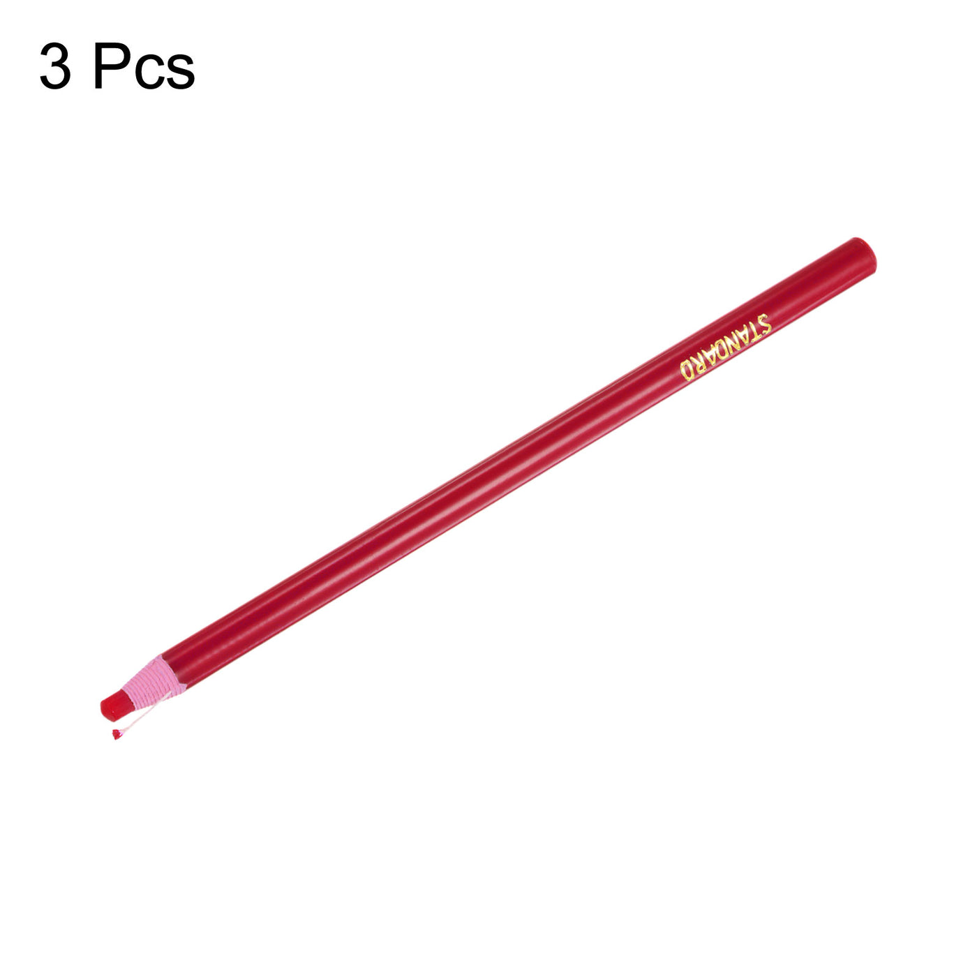 Harfington 3pcs Sewing Fabric Pencils Sewing Mark Chalks Marking Tools, Red