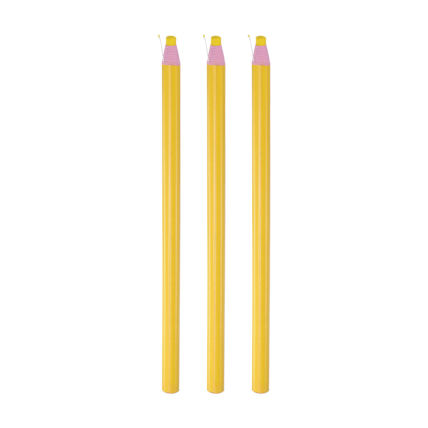Harfington 3pcs Sewing Fabric Pencils Sewing Mark Chalks Marking Tools, Yellow