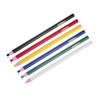 Harfington 6pcs Sewing Fabric Pencils 6 Colors Sewing Mark Chalks Marking Tools