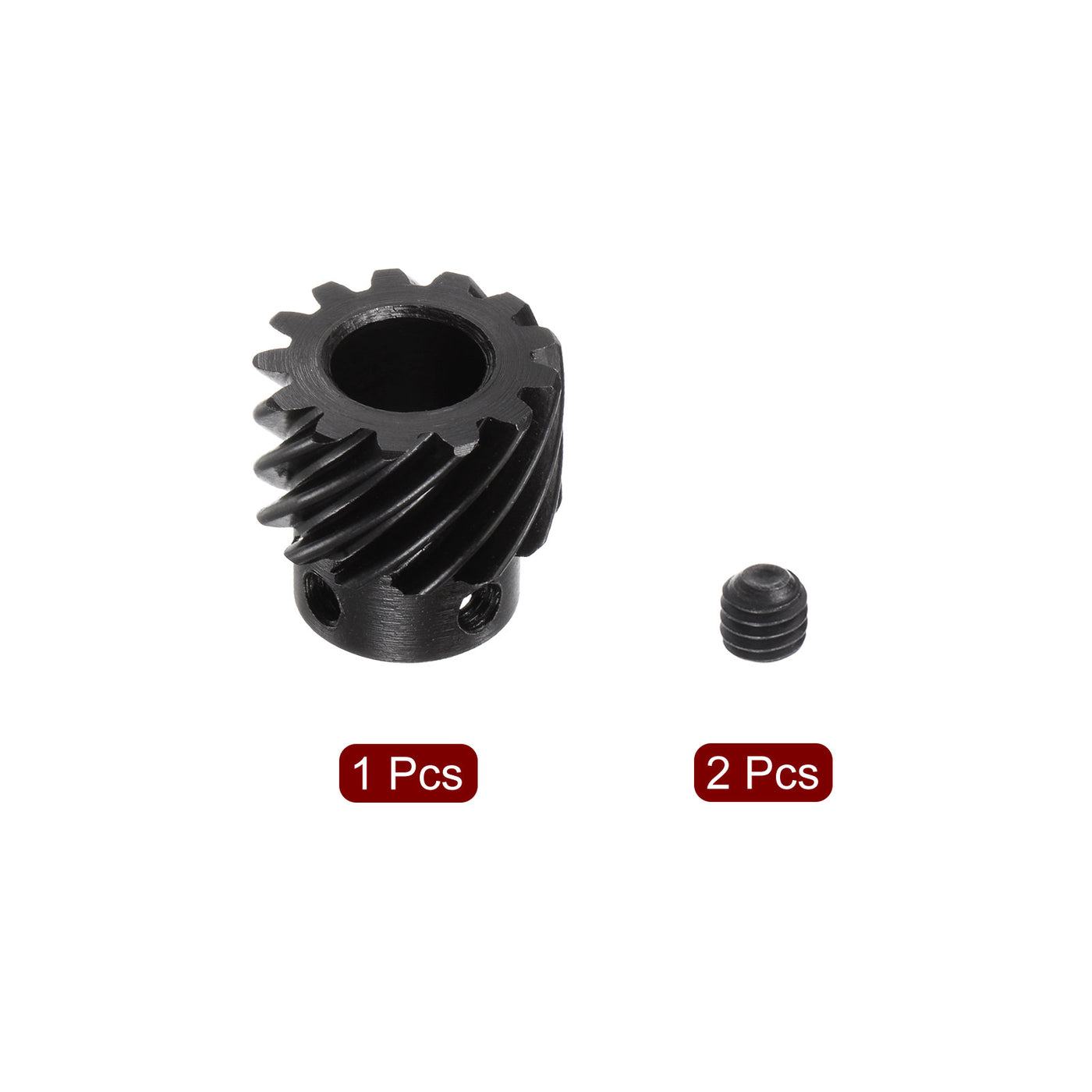 uxcell Uxcell 10mm Aperture 13T Helical Gear 1 Mod Hardened Steel Motor Gear, Right Direction