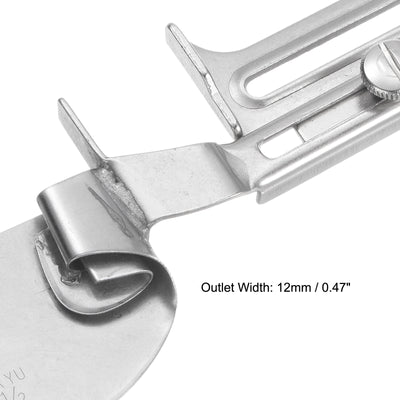 Harfington 2pcs 1/2" Outlet Sewing Binder, Flat Seamer Folder Adjustable Rolled Hem Foot