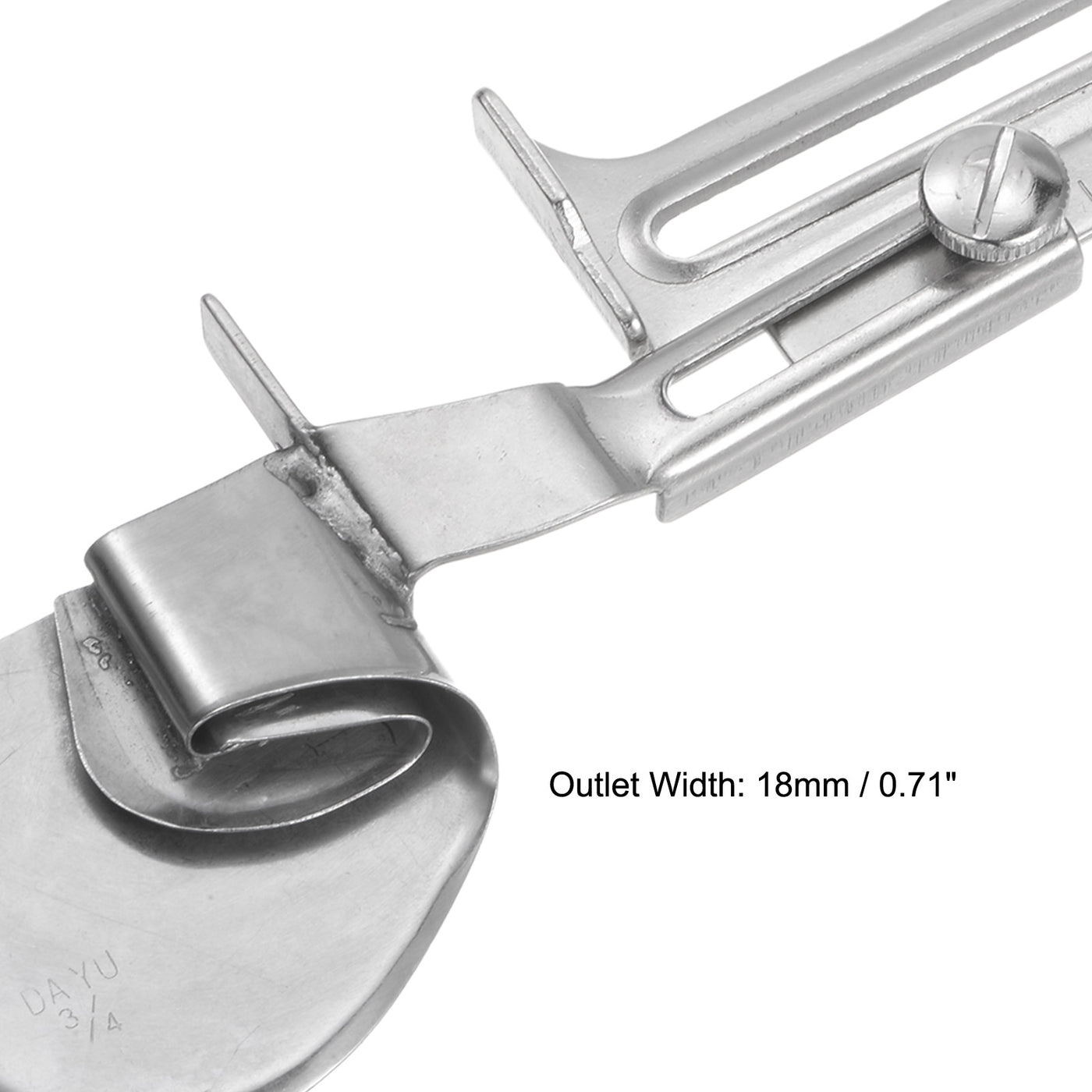 Harfington 3/4" Outlet Sewing Binder, Flat Seamer Folder Adjustable Rolled Hem Foot
