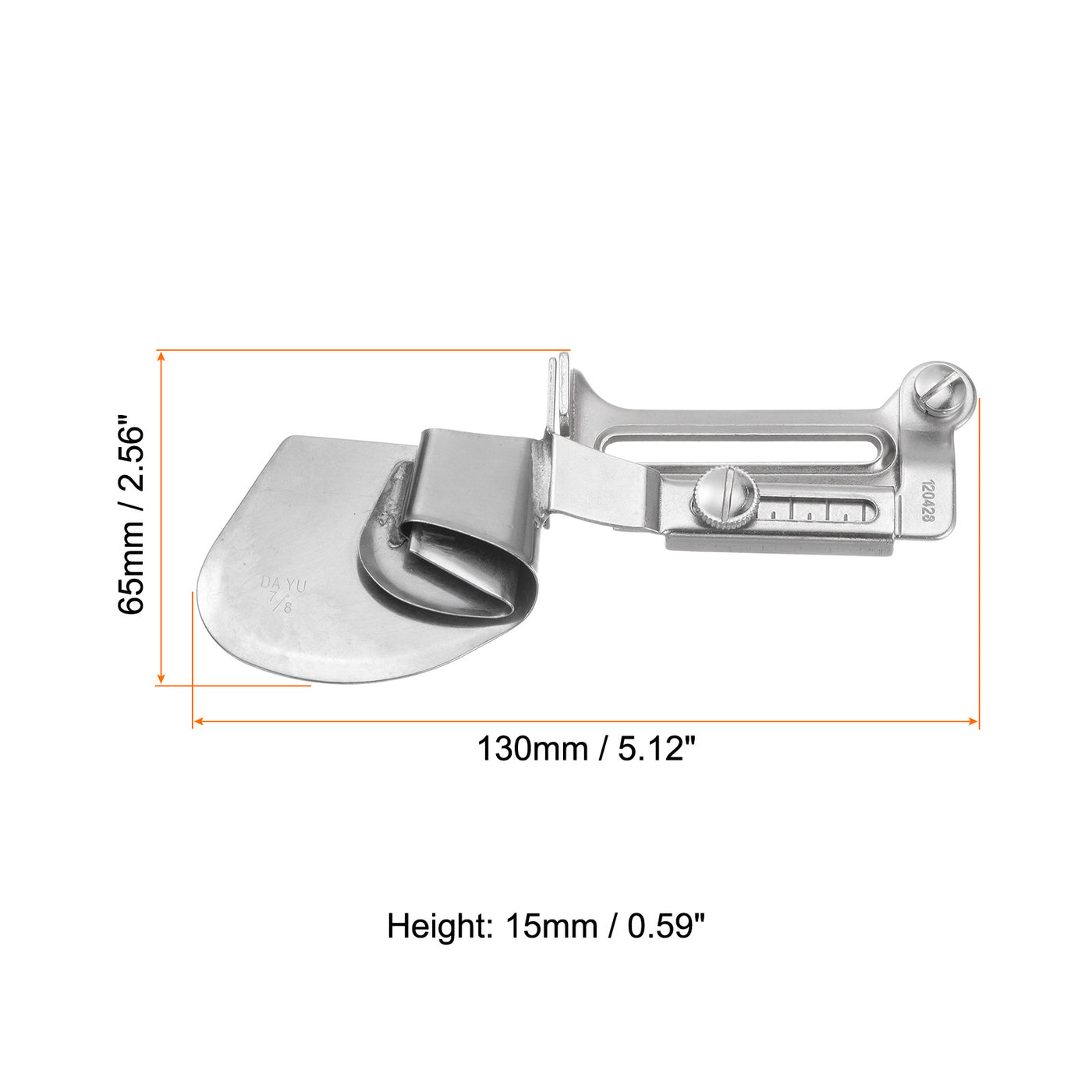 Harfington 7/8" Outlet Sewing Binder, Flat Seamer Folder Adjustable Rolled Hem Foot