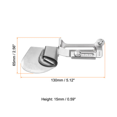 Harfington 2pcs 7/8" Outlet Sewing Binder, Flat Seamer Folder Adjustable Rolled Hem Foot