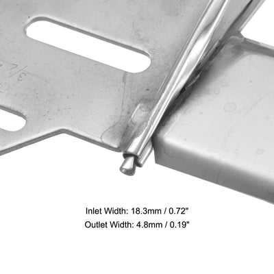 Harfington 3/4" Inlet 3/16" Outlet Sewing Tape Binder Double Flat Seamer Folder