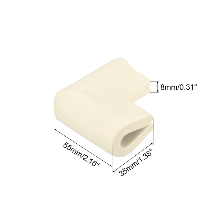 Uxcell Foam Furniture Edge Corner Cushions Protectors - Black Table Desk Bumper Guards With Self-Stick Pads