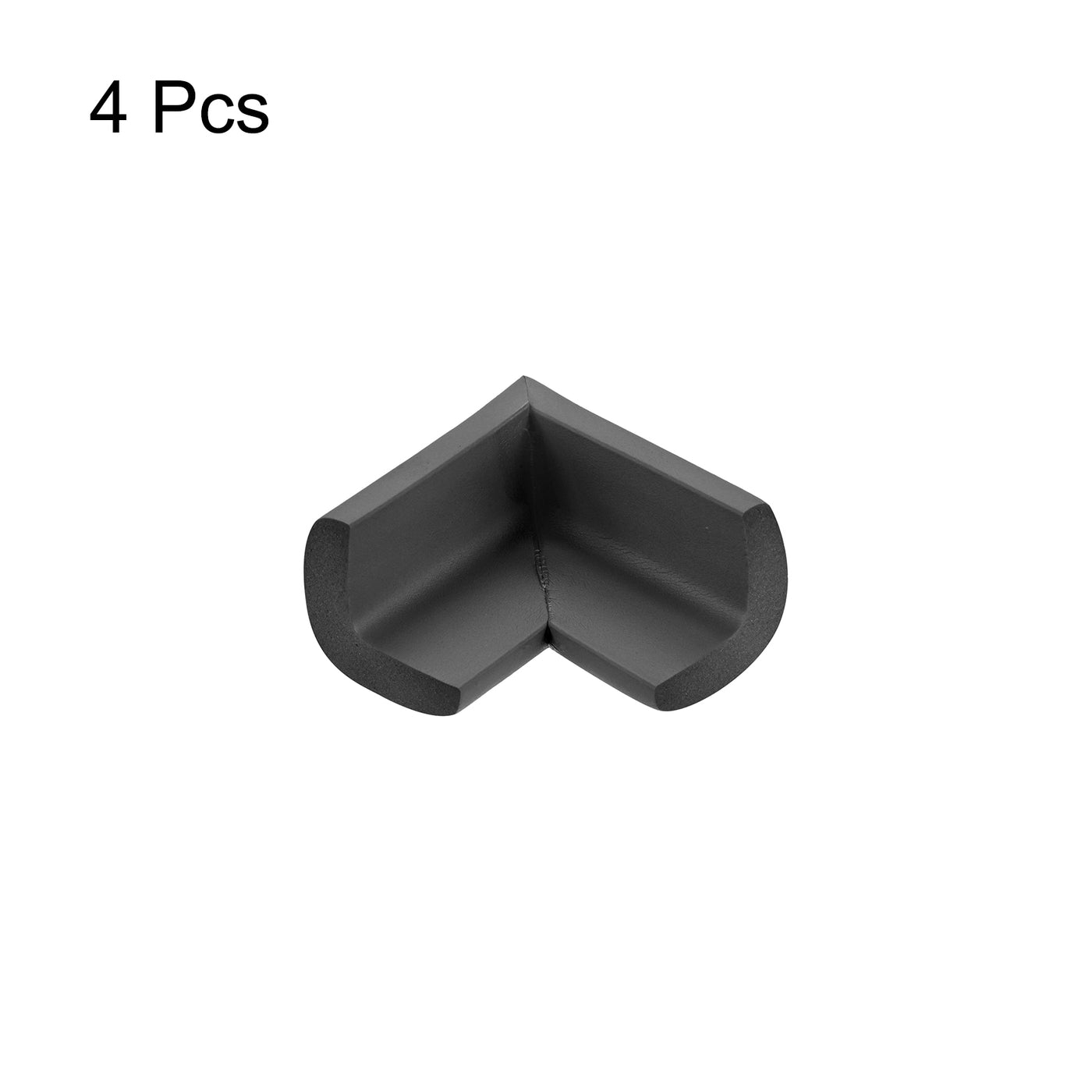 uxcell Uxcell Corner Guards Edge Protectors, 4Pack Foam Bumper Thicken, 55mm Black