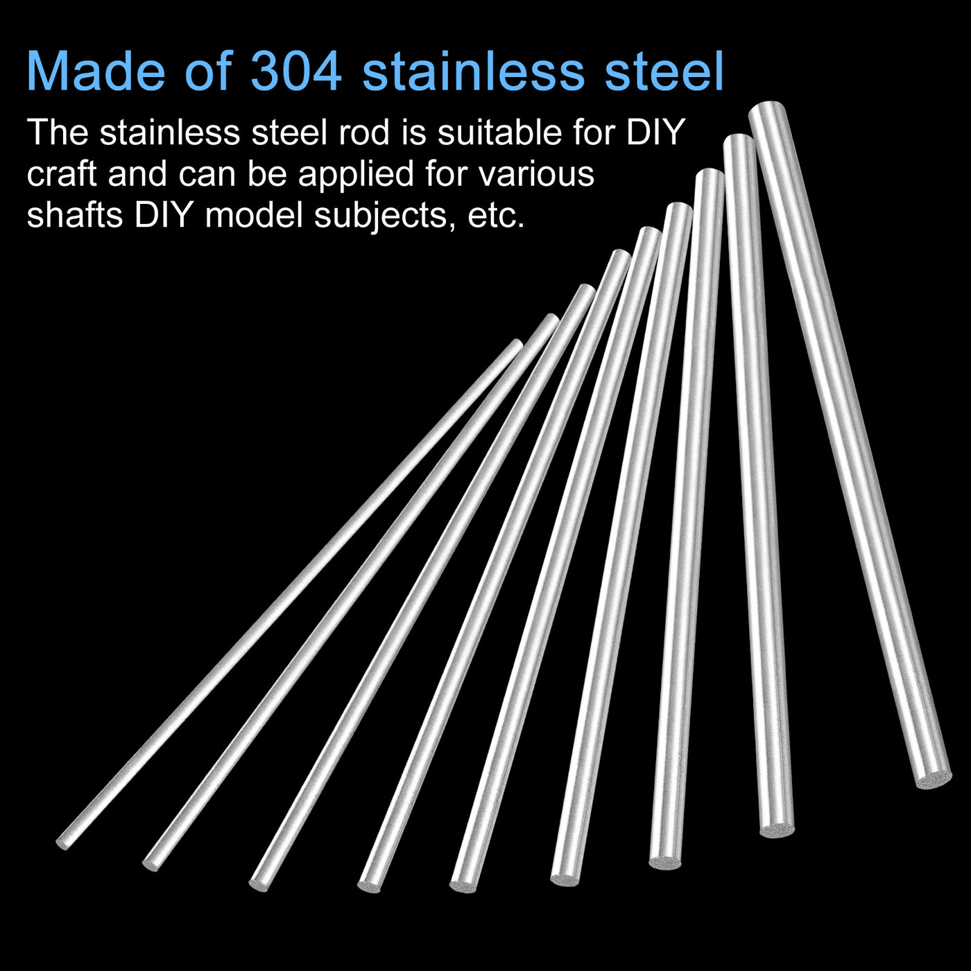 Harfington 304 Stainless Steel Round Rods for RC Shaft Rods