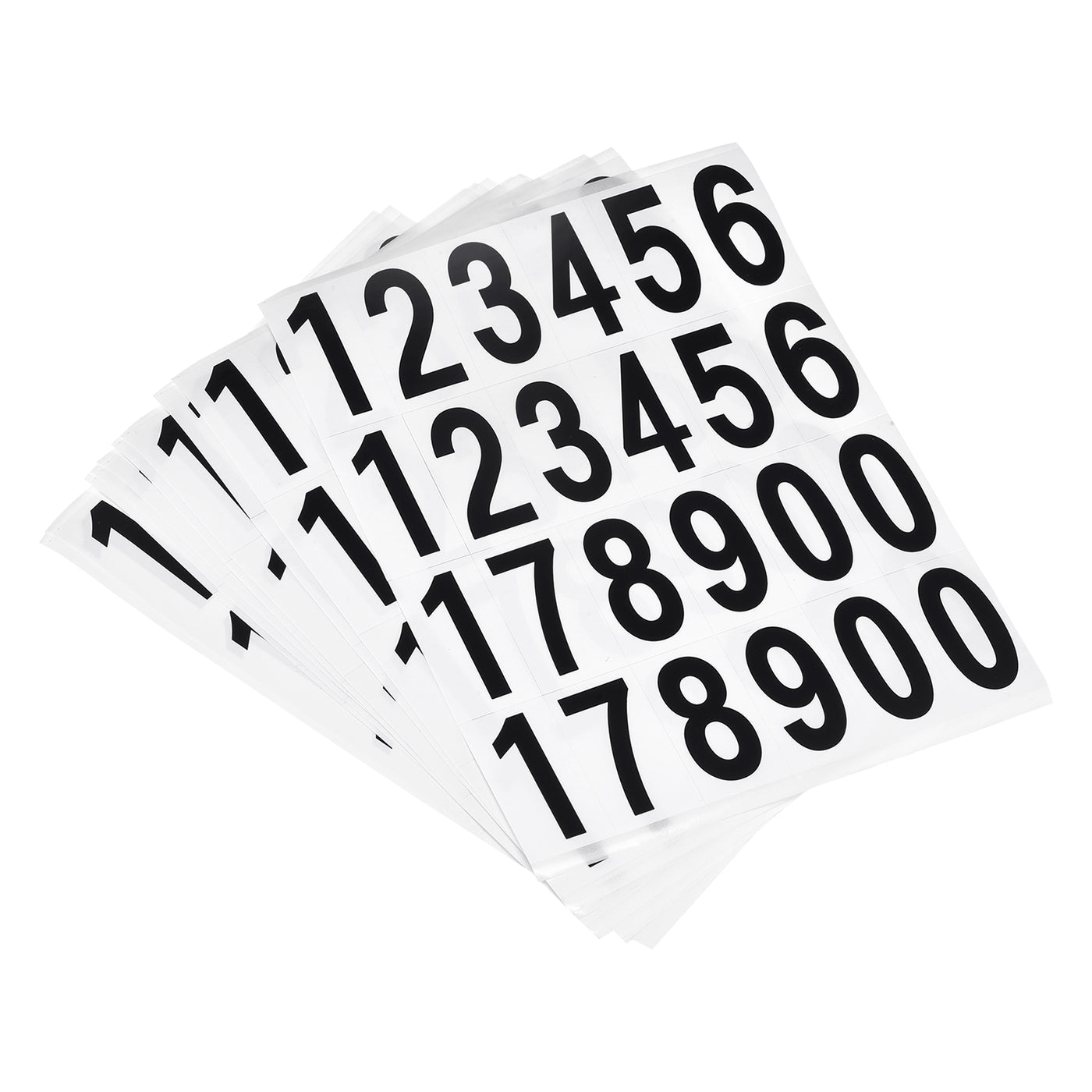Harfington Number Stickers Mailbox Numbers Self Adhesive 12345178900 50x25mm Black on White for Residence Mailbox Signs, 20 Sheets(480pcs)