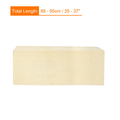 Harfington Air Conditioner Cover 35-37 Inch Knitted Elastic Cloth Dustproof for Wall-Mounted Units Split Indoor AC Covers, Beige