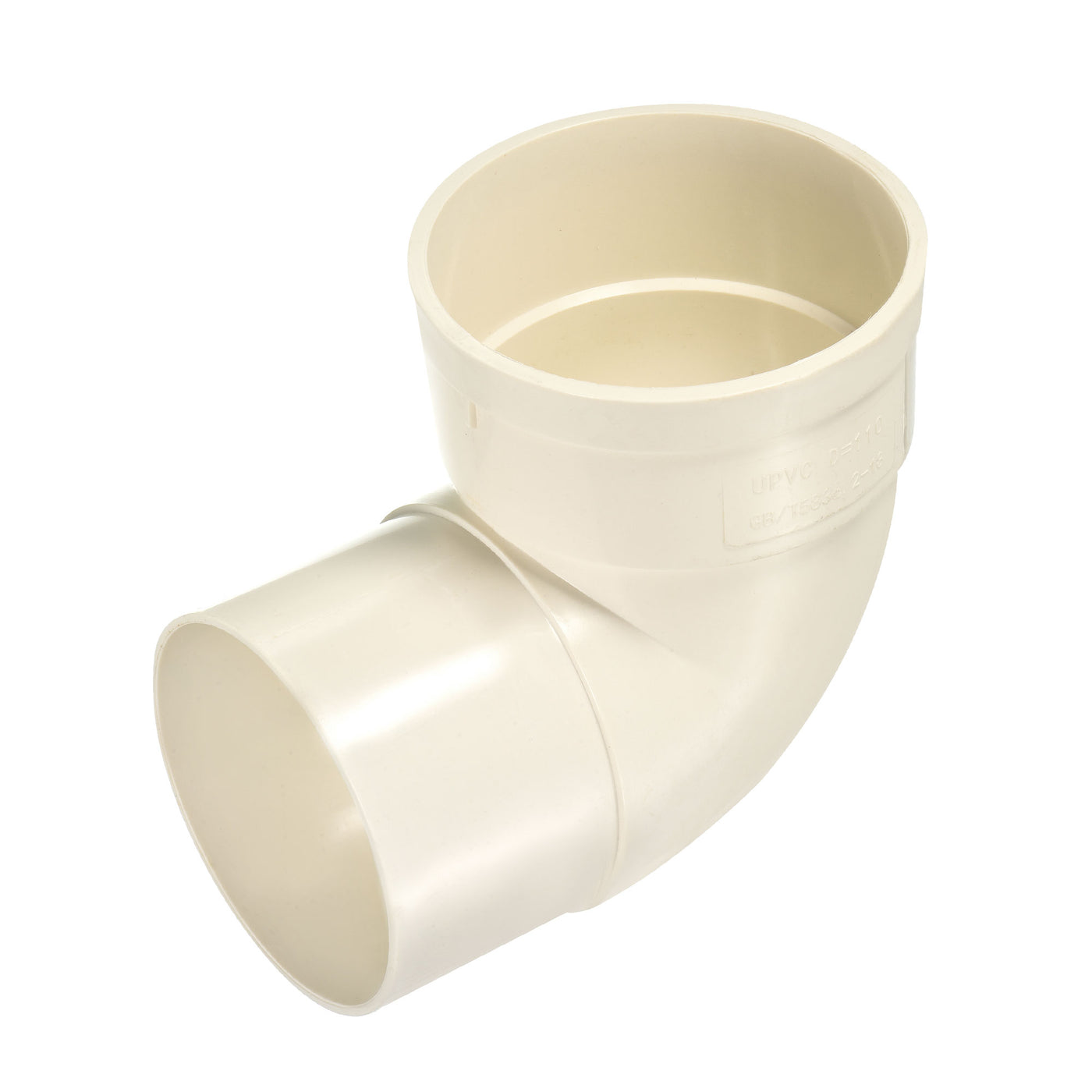 Harfington PVC Pipe 90 Degree Elbow Fitting 110mm ID to 103mm OD Tube Adapter, White