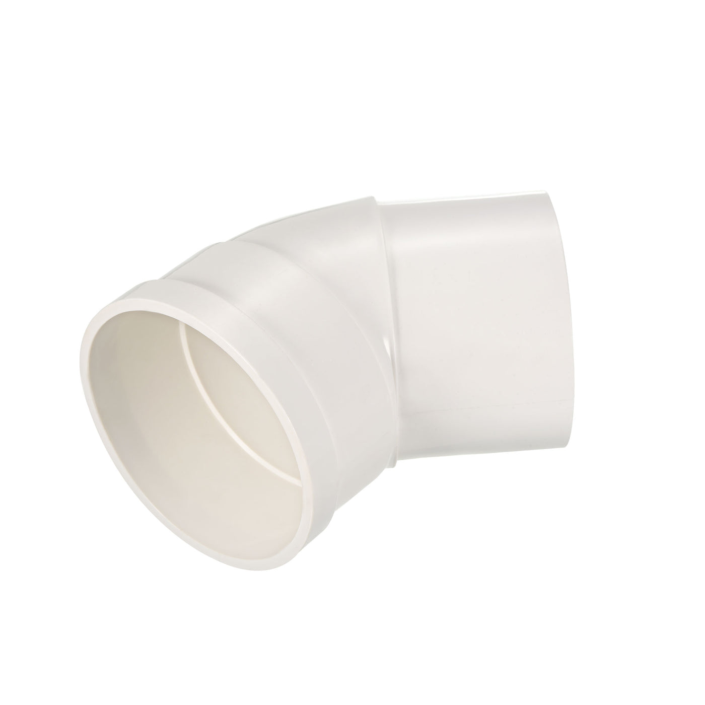 Harfington PVC Pipe 45 Degree Elbow Fitting 110mm ID to 103mm OD Tube Adapter, White