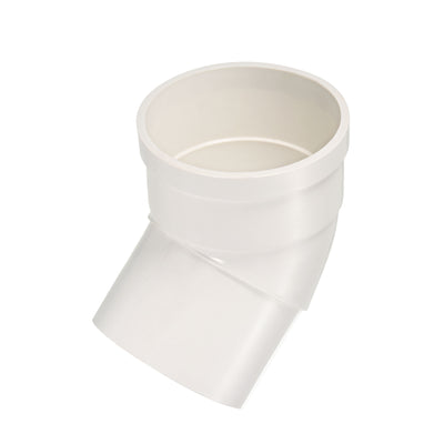 Harfington PVC Pipe 45 Degree Elbow Fitting 110mm ID to 103mm OD Tube Adapter, White