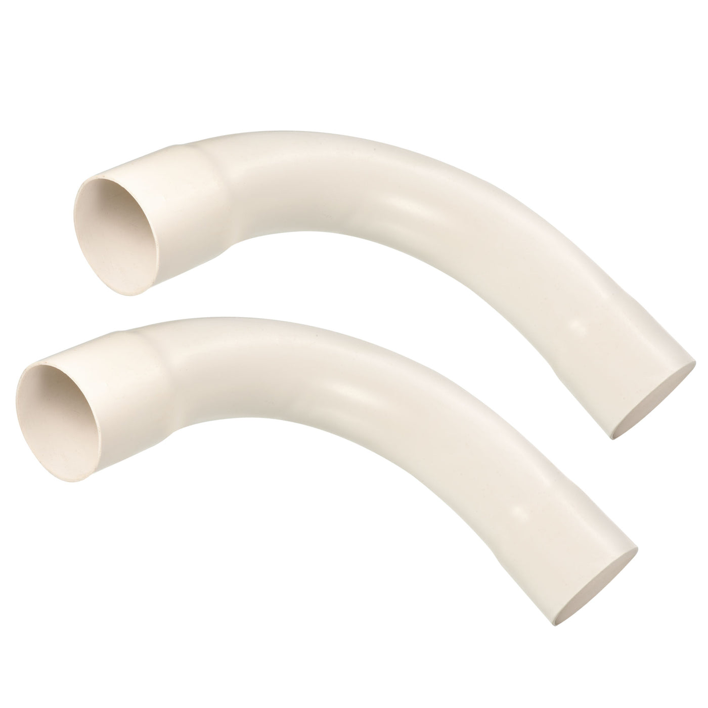 Harfington PVC Water Pipe Elbow Fitting 32mm ID 293mm Length Tube Adapter, White 2pcs