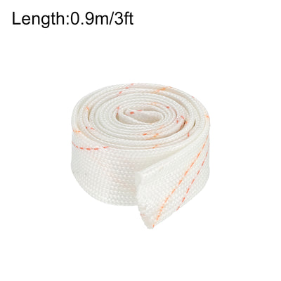 Harfington Fiberglass Sleeve Insulation Tube,14mm/0.55inch IDx0.9m/3ft for Cable Wire,2pcs