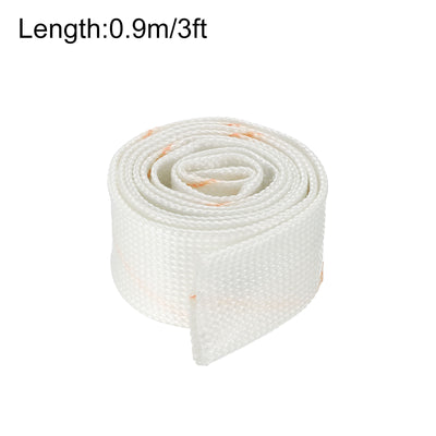 Harfington Fiberglass Sleeve Insulation Tube,18mm/0.7inch IDx0.9m/3ft for Cable Wire,4pcs