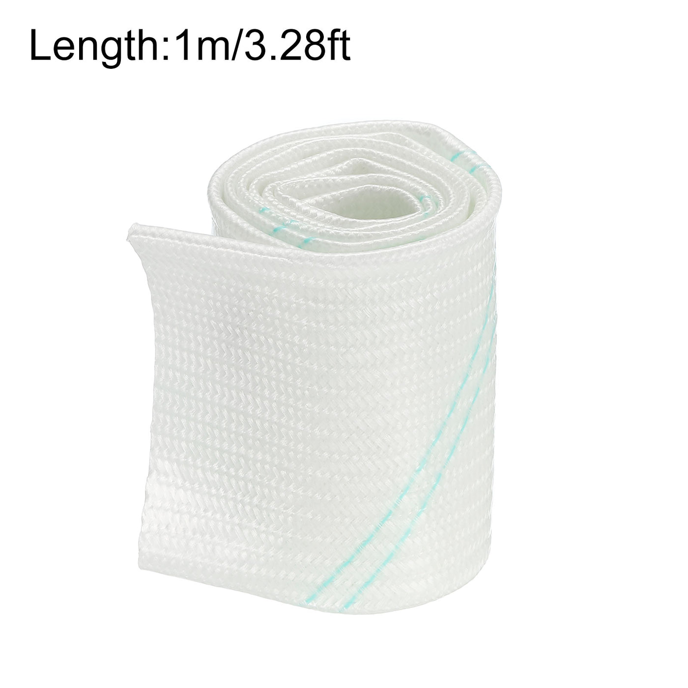 Harfington Fiberglass Sleeve Insulation Tube,60mm/2.34inch IDx1m/3.28ft for Cable Wire,2pcs