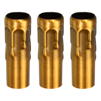 Harfington Candle Socket Covers, 3.1 Inch Candelabra Base Holder, Gold Bronze 3 Pcs