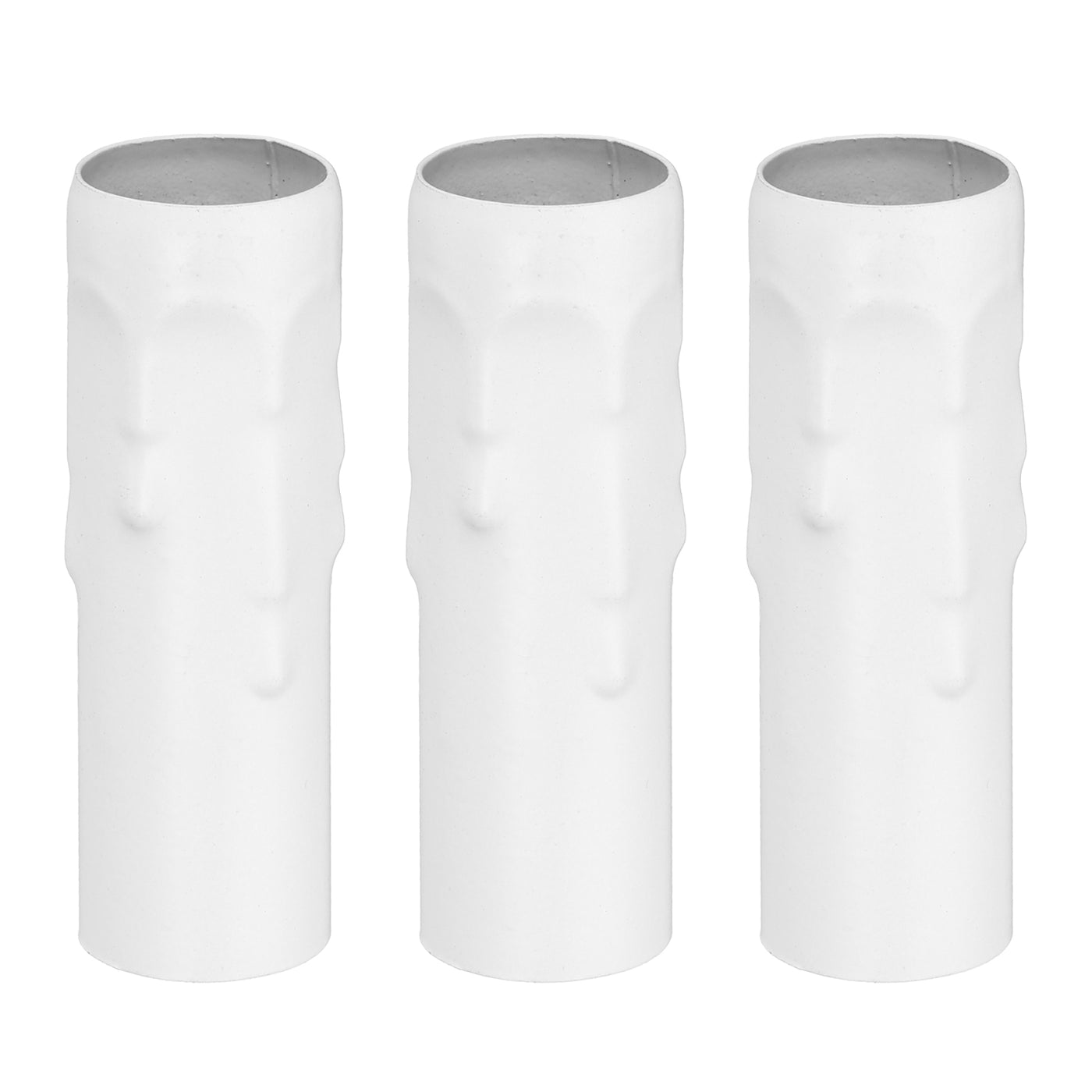 Harfington Candle Socket Covers, 3.9 Inch Candelabra Base Holder, White 3 Pcs