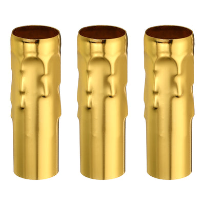 Harfington Candle Socket Covers, 3.9 Inch Candelabra Base Holder, Yellow 3 Pcs
