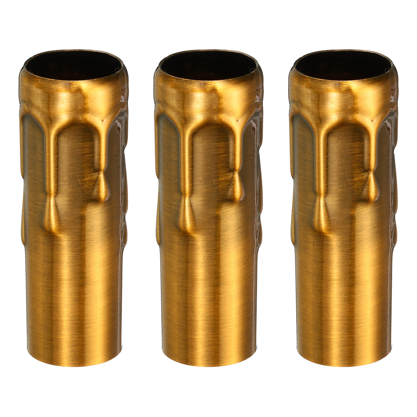 Harfington Candle Socket Covers, 3.9 Inch Candelabra Base Holder, Gold Bronze 3 Pcs